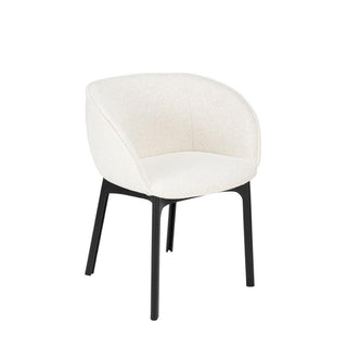 Kartell Charla armchair in Orsetto fabric with black structure Buy now on Shopdecor