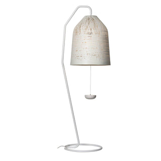 Karman Black Out floor lamp with stem and lampshade in fiberglass Buy now on Shopdecor