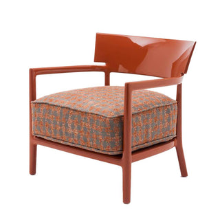 Kartell Cara rust armchair with "fancy" rust fabric cushion Buy now on Shopdecor