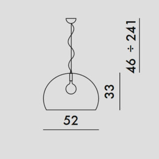 Kartell FL/Y matt suspension lamp diam. 52 cm. Buy now on Shopdecor