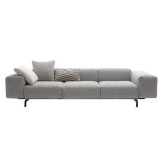 Kartell Largo 3 seater modular sofa pied de poule in black removable fabric Buy now on Shopdecor