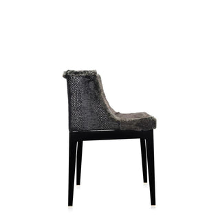 Kartell Mademoiselle Kravitz armchair faux-fur snake printed fabric with black structure Buy now on Shopdecor