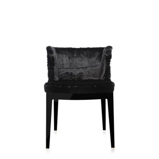 Kartell Mademoiselle Kravitz armchair faux-fur woven fabric with black structure Buy now on Shopdecor