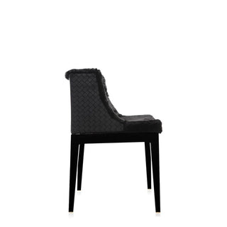 Kartell Mademoiselle Kravitz armchair faux-fur woven fabric with black structure Buy now on Shopdecor