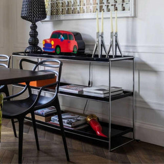Kartell Trays shelf with chromed steel structure Buy now on Shopdecor