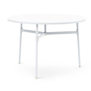Normann Copenhagen Union table with laminate top diam. 110 cm, h. 74.5 cm. and steel legs Buy now on Shopdecor