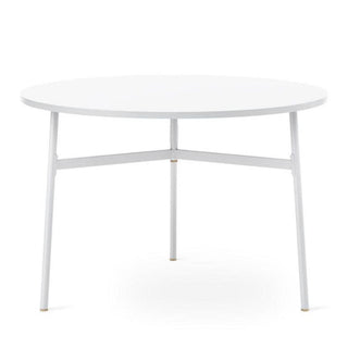 Normann Copenhagen Union table with laminate top diam. 110 cm, h. 74.5 cm. and steel legs Buy now on Shopdecor