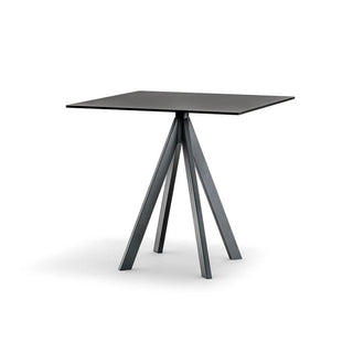 Pedrali Arki-Base ARK4 table with black solid laminate top 70x70 cm. Buy now on Shopdecor