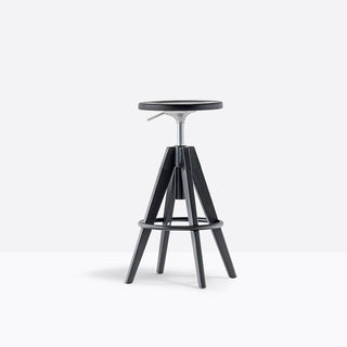 Pedrali Arki-Stool ARKW6 stool in ash wood with footrest Buy now on Shopdecor