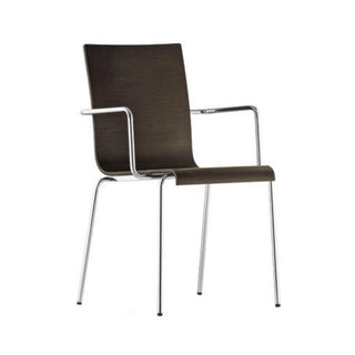 Pedrali Kuadra 1335 wooden chair with armrests Buy now on Shopdecor