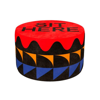 Qeeboo Oggian Sit Here Red M pouf Buy now on Shopdecor
