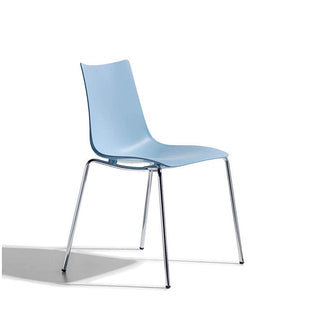 Scab Zebra Tecnopolimero chair 4 chromed legs by Luisa Battaglia Buy now on Shopdecor