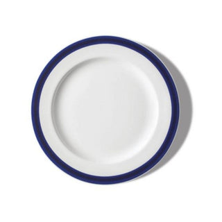 Schönhuber Franchi Shabbychic Dinner Plate white - shaded border blue Buy now on Shopdecor
