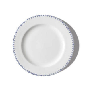 Schönhuber Franchi Shabbychic Dinner Plate white - triangles/strokes blue Buy now on Shopdecor