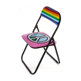 Seletti Blow Peace folding chair with peace decor Buy now on Shopdecor