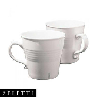 Seletti Estetico Quotidiano set 2 porcelain mugs with handle Buy now on Shopdecor