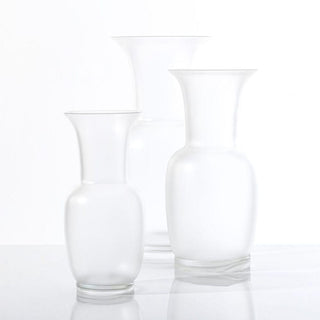 Venini Frozen Opalino 706.38 vase crystal sandblasted h. 30 cm. Buy now on Shopdecor