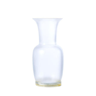 Venini Frozen Opalino 706.38 vase crystal gold leaf sandblasted h. 30 cm. Buy now on Shopdecor