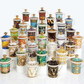 Versace meets Rosenthal 30 Years Mug Collection Barocco Mosaic mug with lid Buy now on Shopdecor