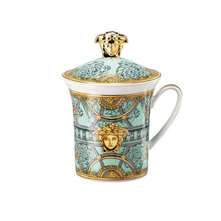 Versace meets Rosenthal 30 Years Mug Collection La Scala del Palazzo mug with lid Buy now on Shopdecor