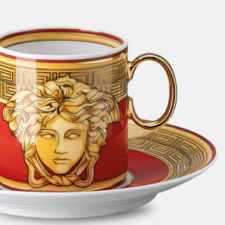 Versace meets Rosenthal Medusa Amplified Golden Coin espresso cup and saucer Buy now on Shopdecor
