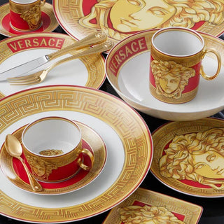 Versace meets Rosenthal Medusa Amplified Golden Coin ashtray 16 cm. Buy now on Shopdecor