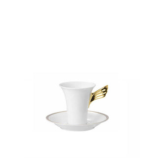Versace meets Rosenthal Ikarus Médaillon Méandre d'Or Coffee cup and saucer Buy now on Shopdecor