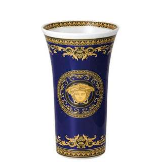 Versace meets Rosenthal Medusa Blue Vase H. 26 cm. Buy now on Shopdecor