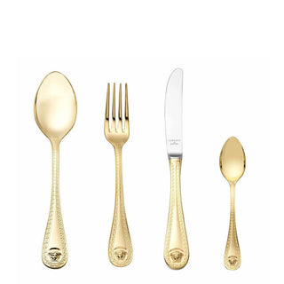 Versace meets Rosenthal Medusa Cutlery Set of 4 cutlery plated Buy now on Shopdecor