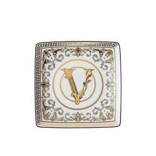 Versace meets Rosenthal Virtus Gala White bowl square flat 12x12 cm Buy now on Shopdecor