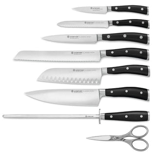 Wusthof Classic Ikon knife block with 8 items black Buy now on Shopdecor