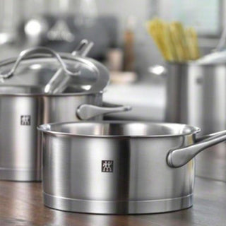 Zwilling Essence Cookware Set of 9 pieces - 5 pots - 4 lids Steel Buy now on Shopdecor