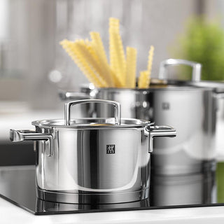 Zwilling Passion Cookware Set of 9 pieces - 5 pots - 4 lids Steel Buy now on Shopdecor