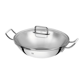 Zwilling Plus Stainless Steel Wok with lid diam. 32 cm Steel Buy now on Shopdecor